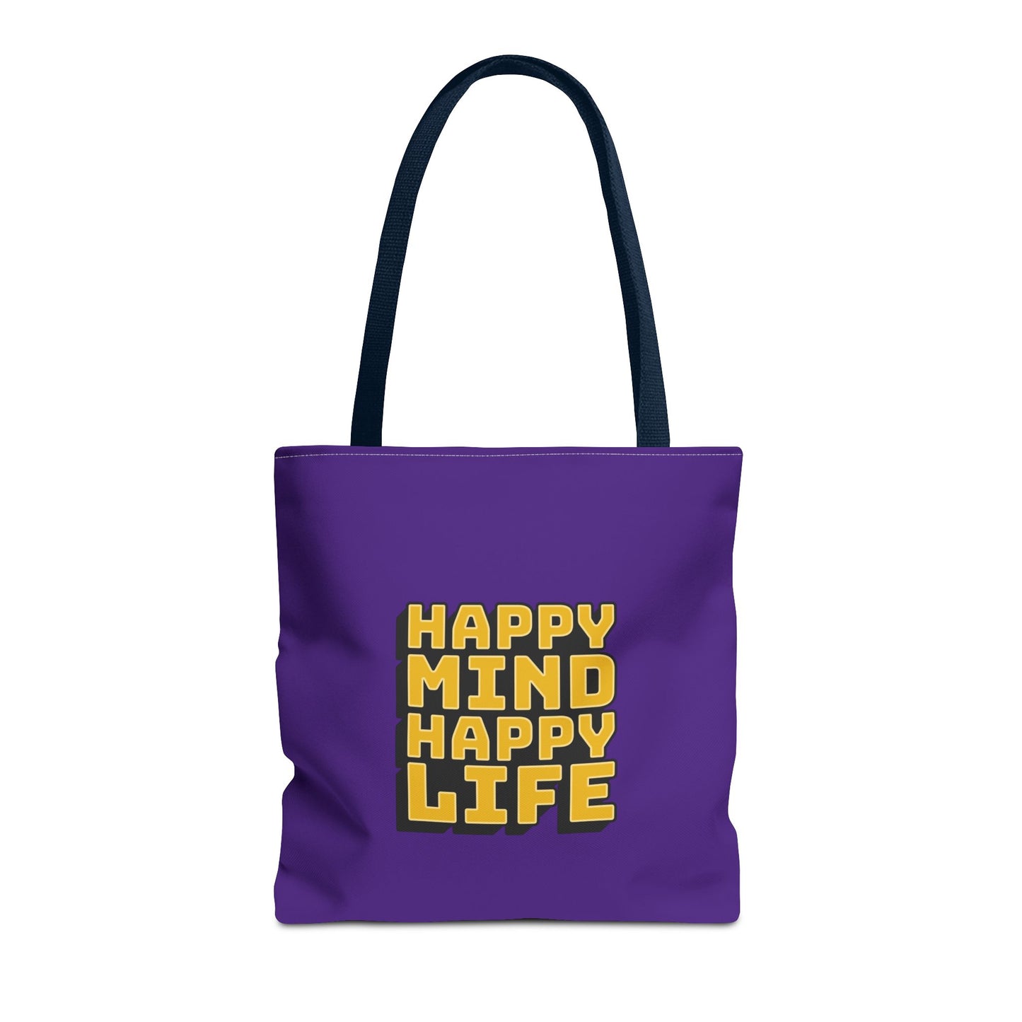 Happy Mind Happy Life Tote Bag (AOP)