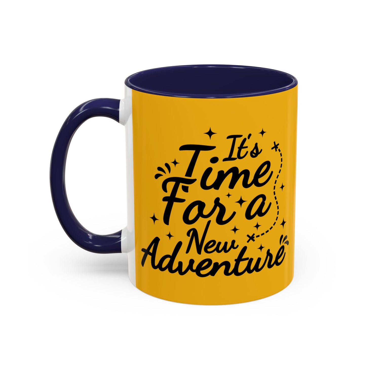 It's Time For A New Adventure Accent Coffee Mug (11, 15oz)