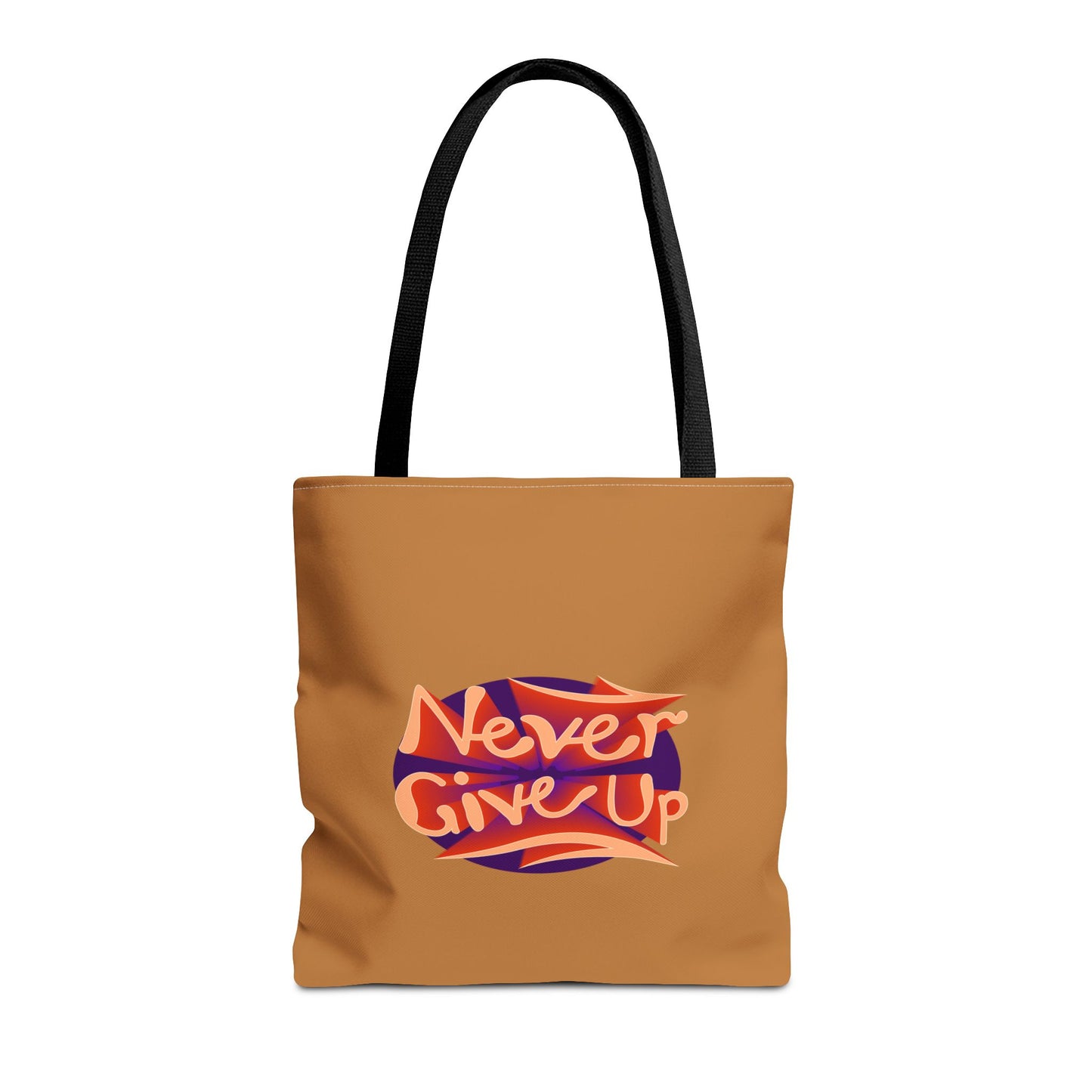 Never Give Up Tote Bag (AOP)