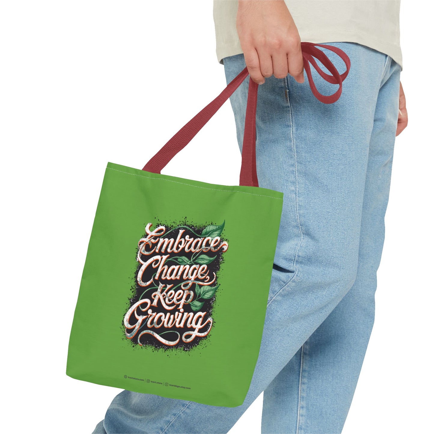 Embrace Change Keep Growing Tote Bag (AOP)