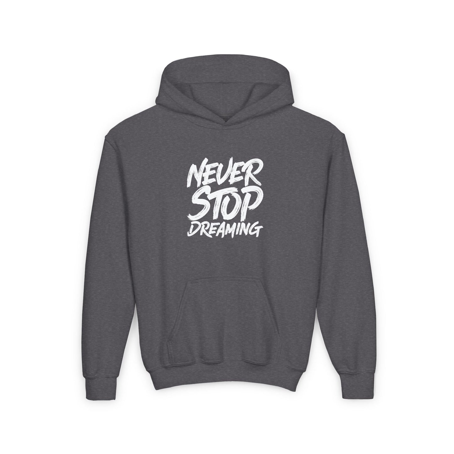 Never Stop Dreaming Youth Heavy Blend Hooded Sweatshirt