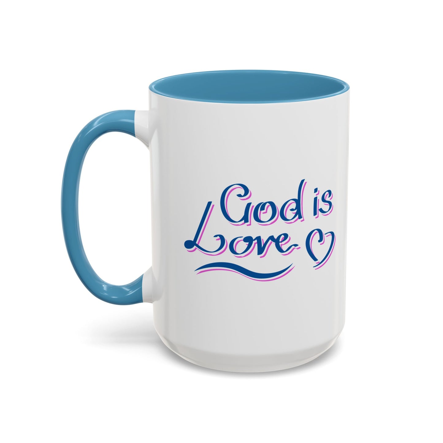 God Is Love Accent Coffee Mug (11, 15oz)