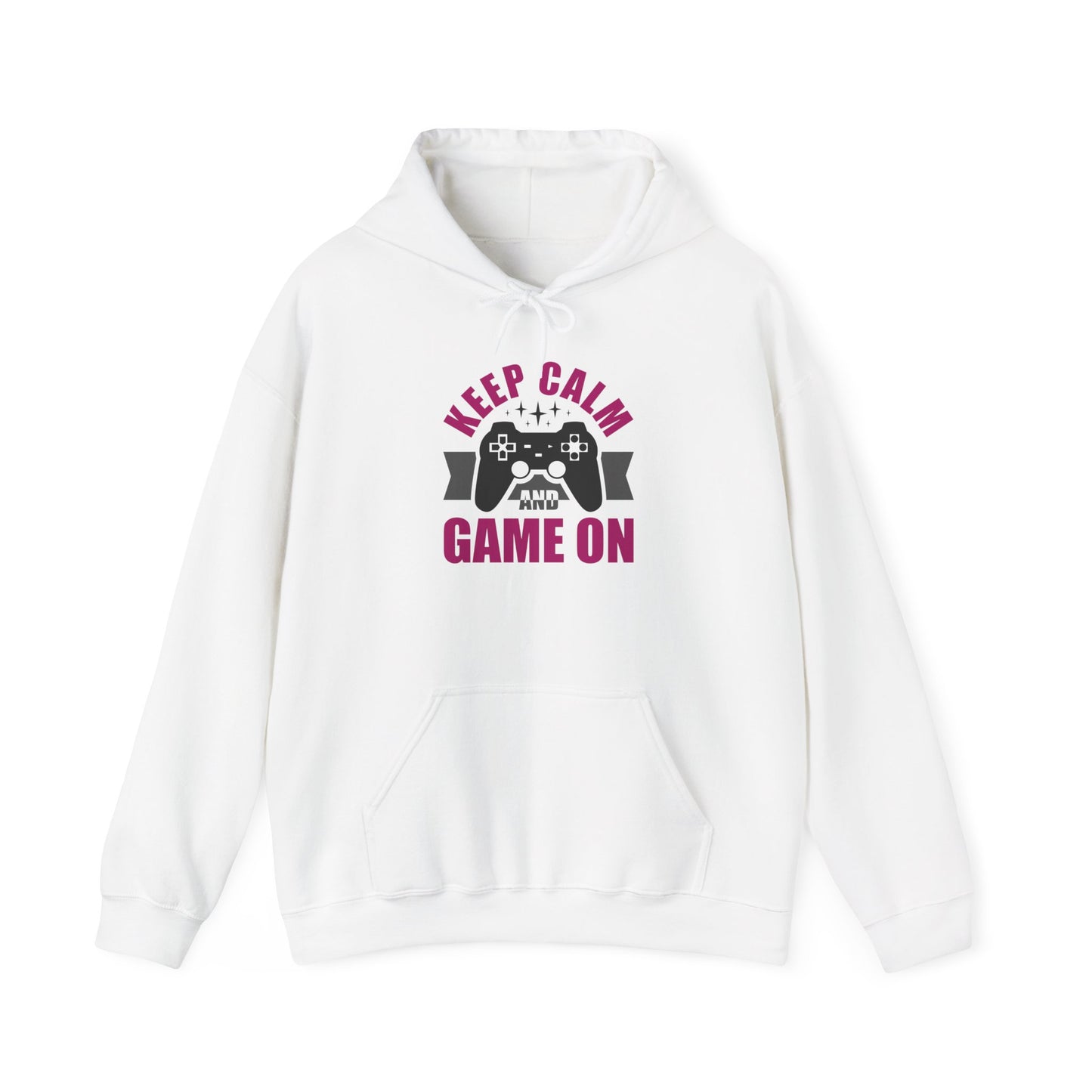 Keep Calm And Game On Unisex Heavy Blend™ Hooded Sweatshirt