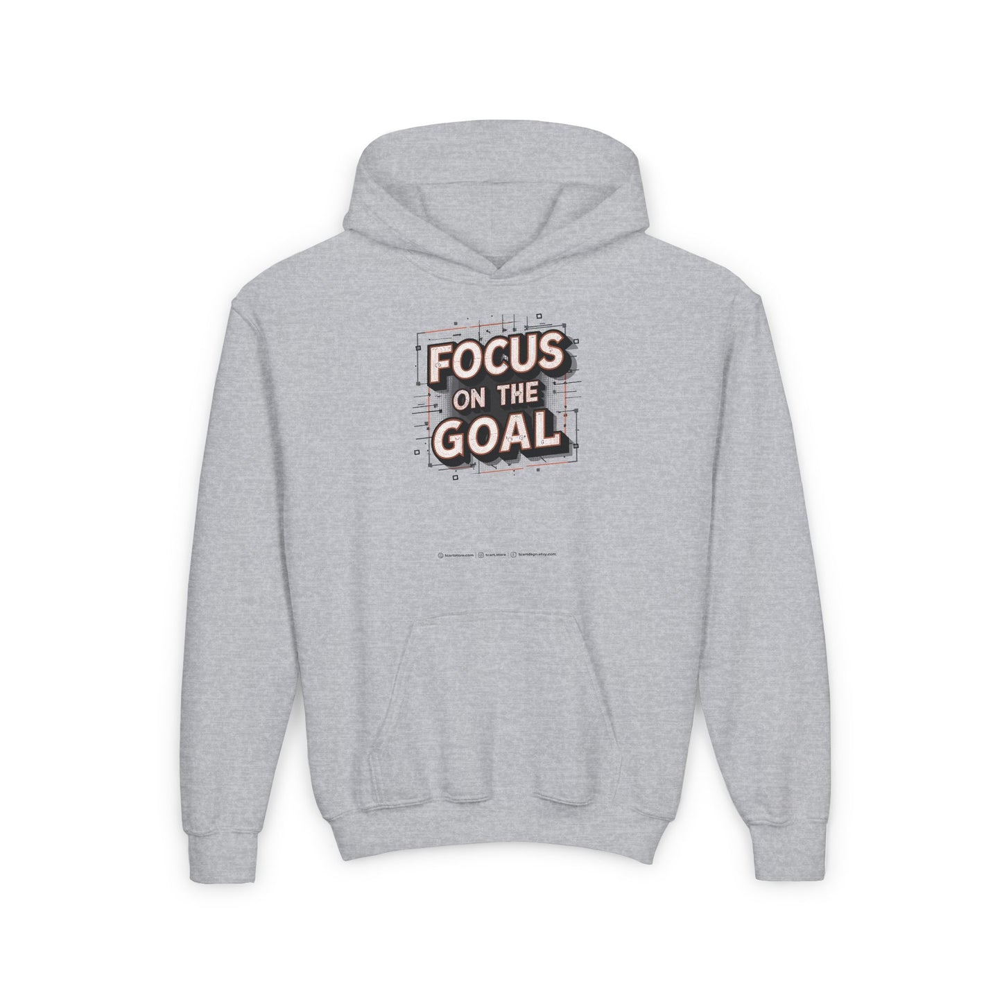 Focus On The Goal Youth Heavy Blend Hooded Sweatshirt
