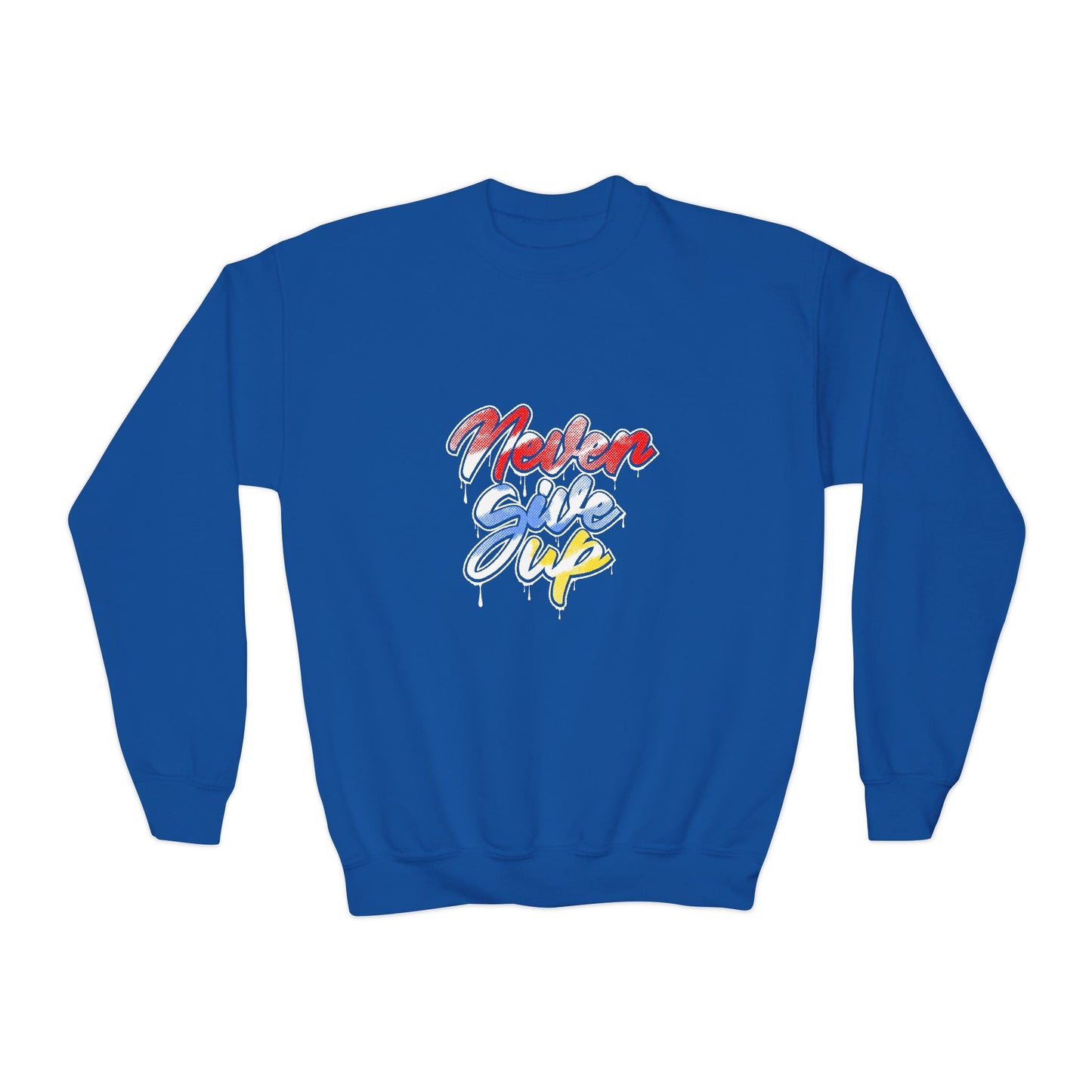 Never Give Up Youth Crewneck Sweatshirt