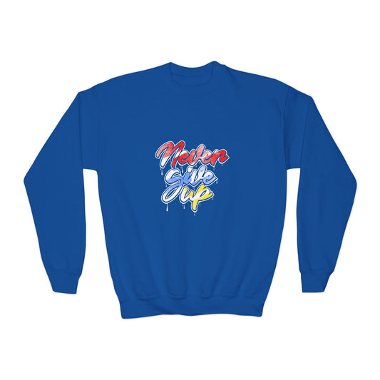 Never Give Up Youth Crewneck Sweatshirt