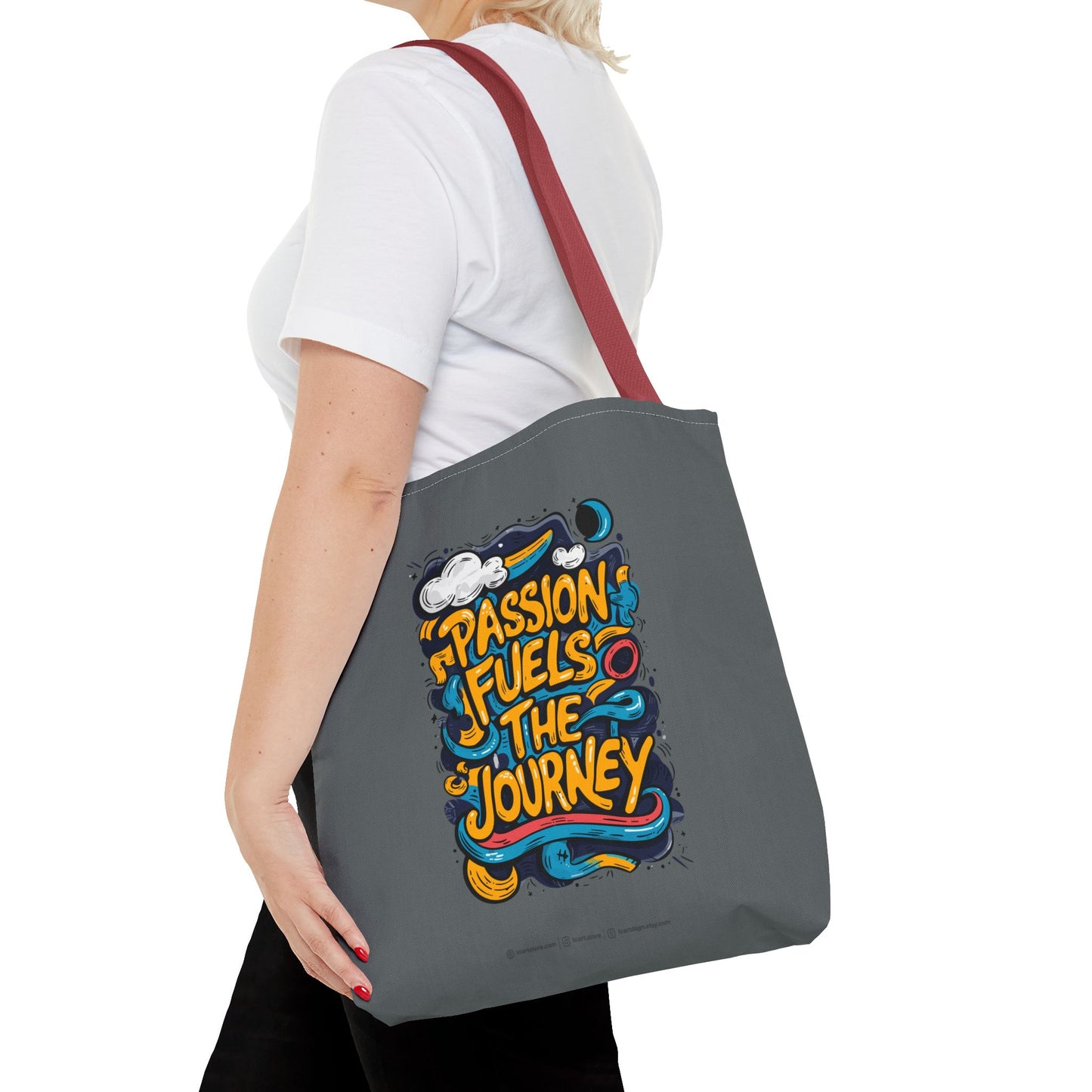 Passion Fuels The Journey Tote Bag (AOP)