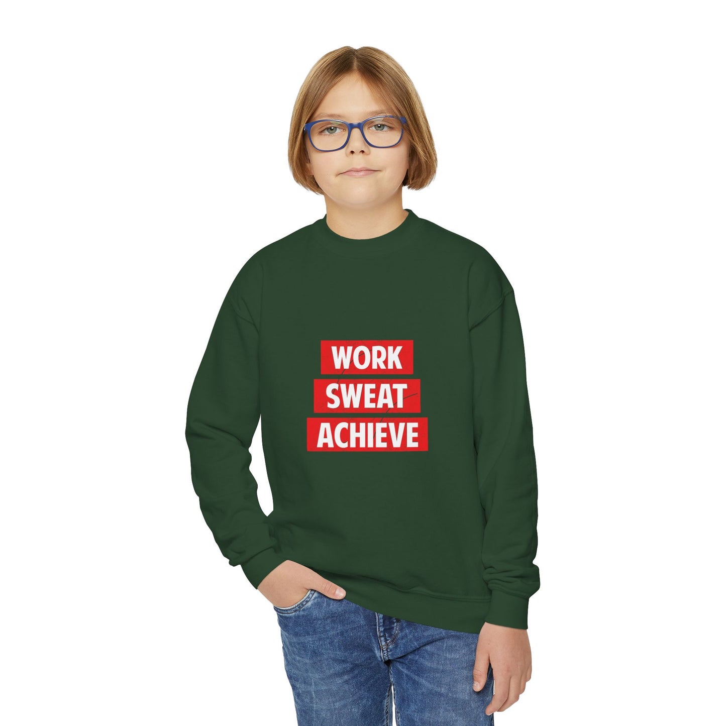 Work Sweat Achieve Youth Crewneck Sweatshirt