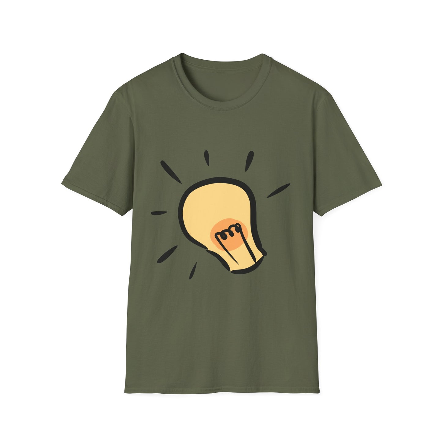 Inspire Idea Bulb Unisex Softstyle T-Shirt