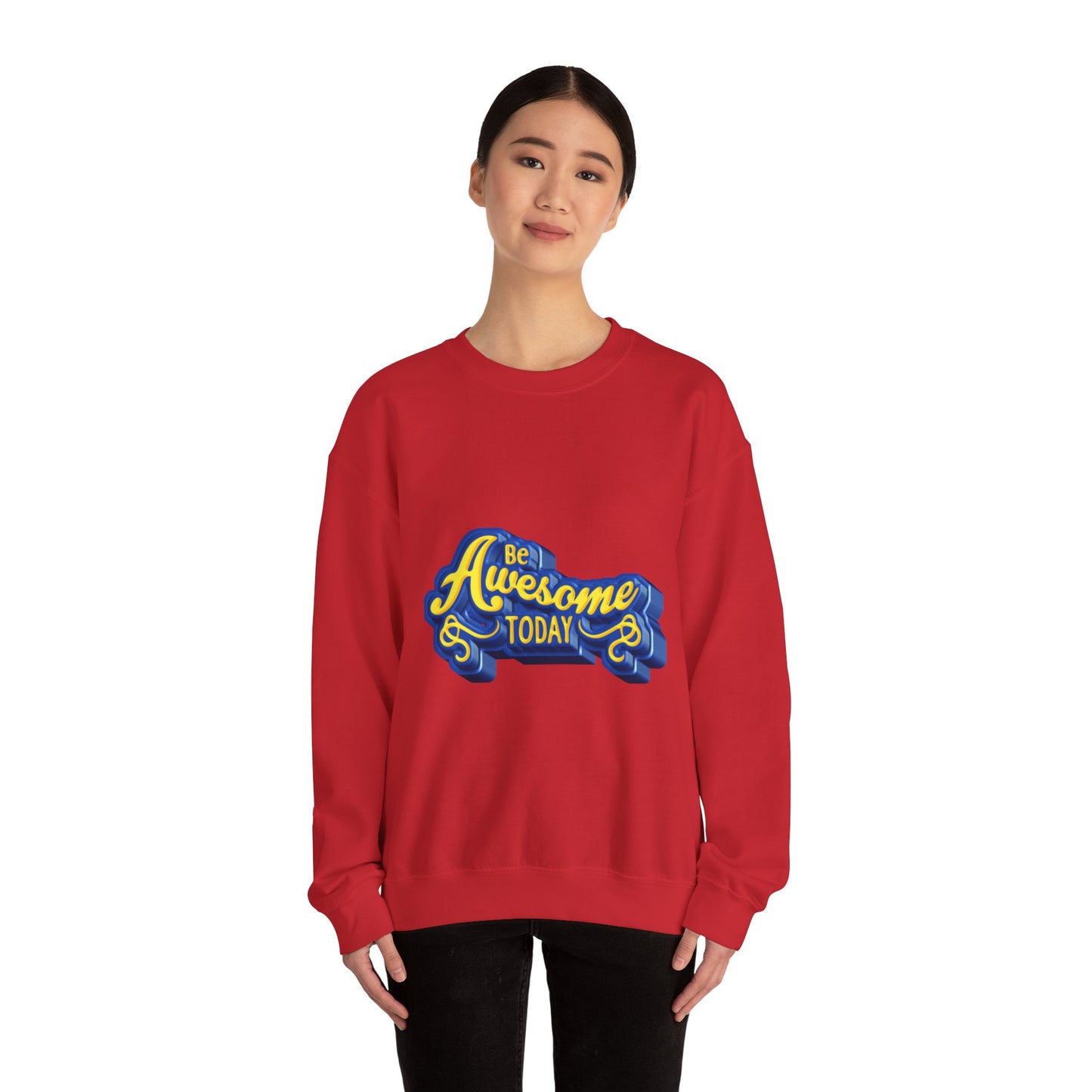 Be Awesome Today Unisex Heavy Blend™ Crewneck Sweatshirt