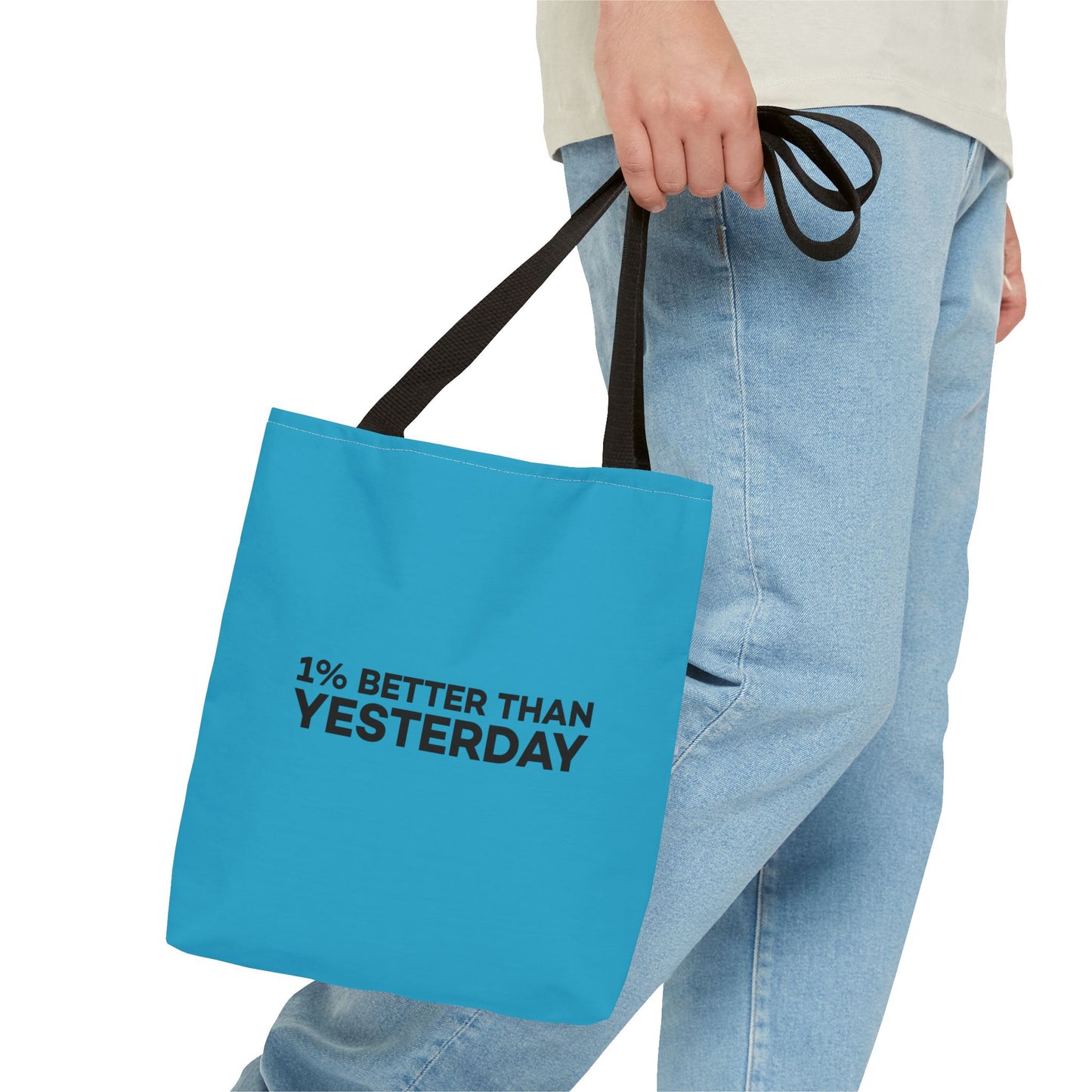1% Better Than Yesterday Tote Bag (AOP)