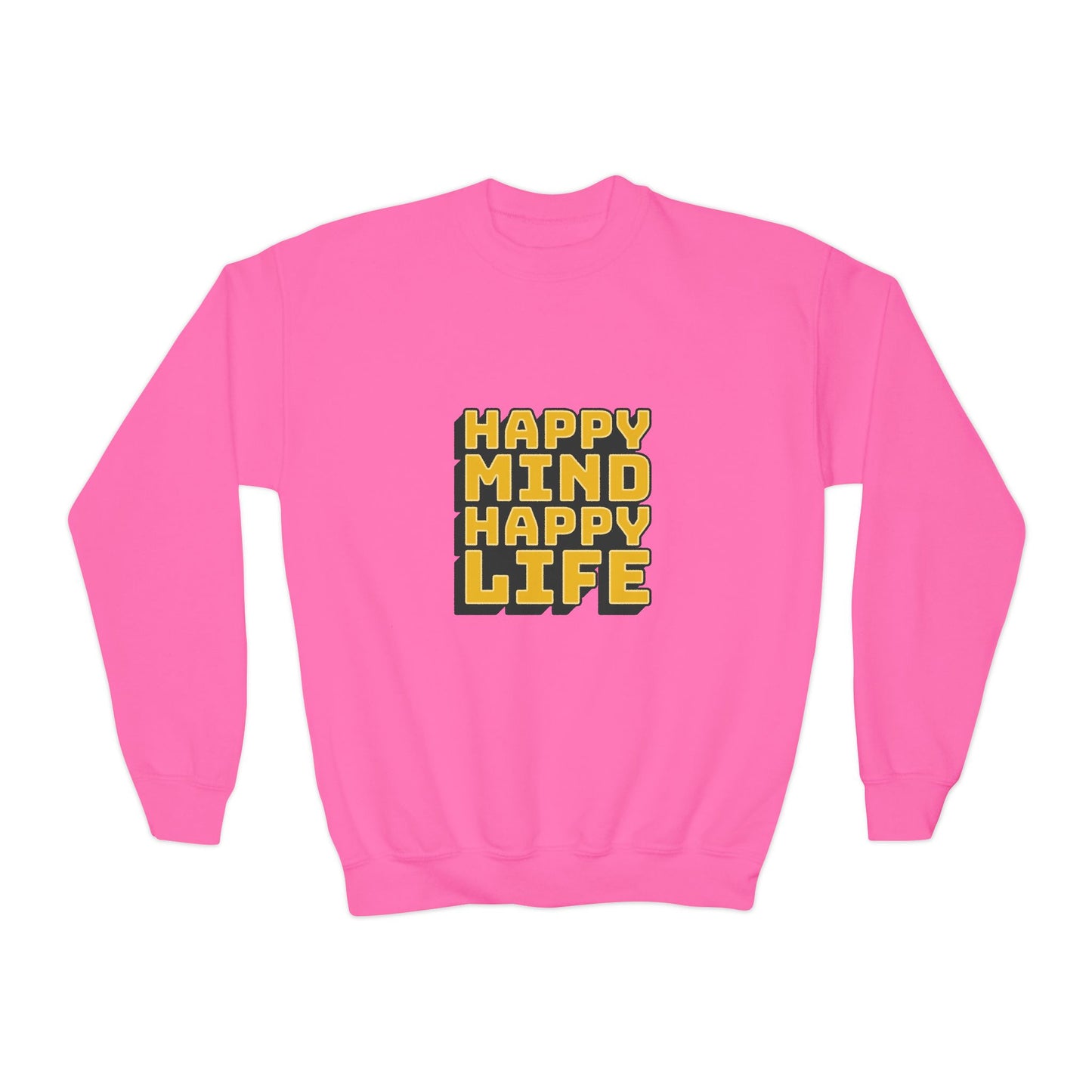 Happy Mind Happy Life Youth Crewneck Sweatshirt
