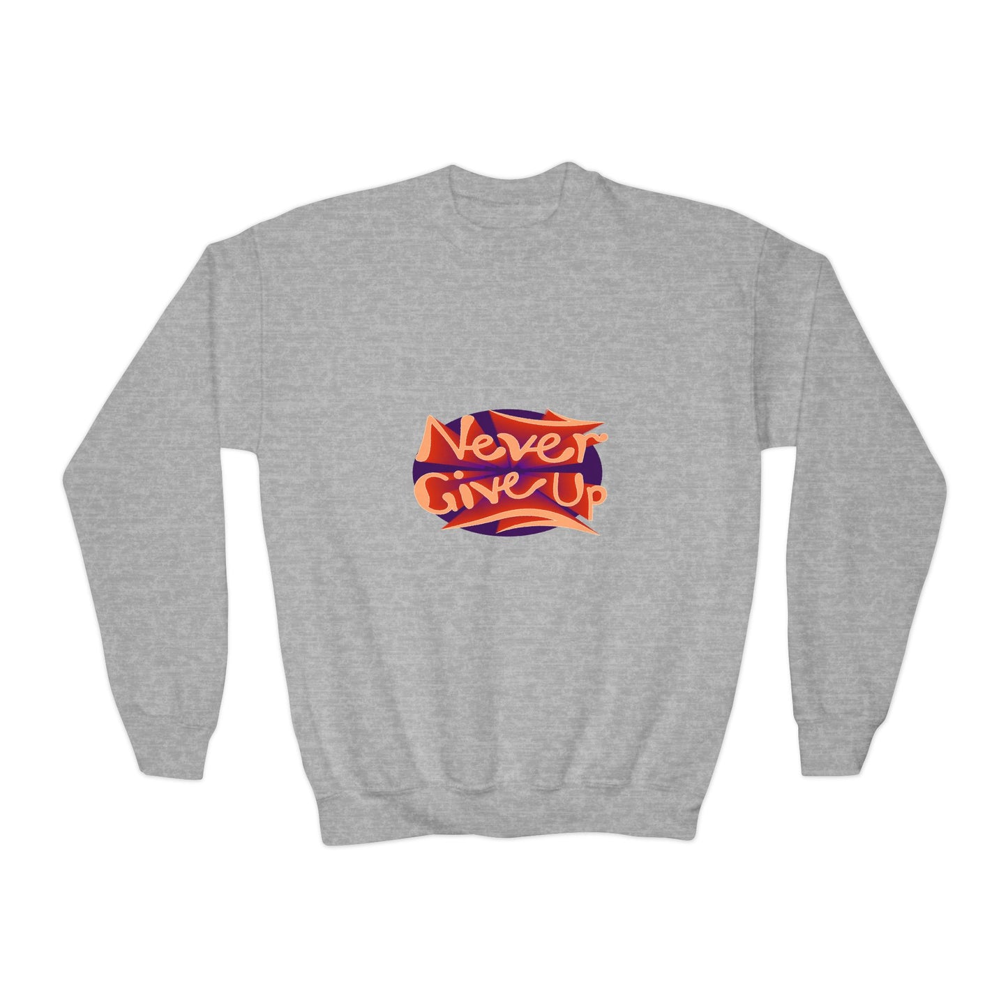 Never Give Up Youth Crewneck Sweatshirt