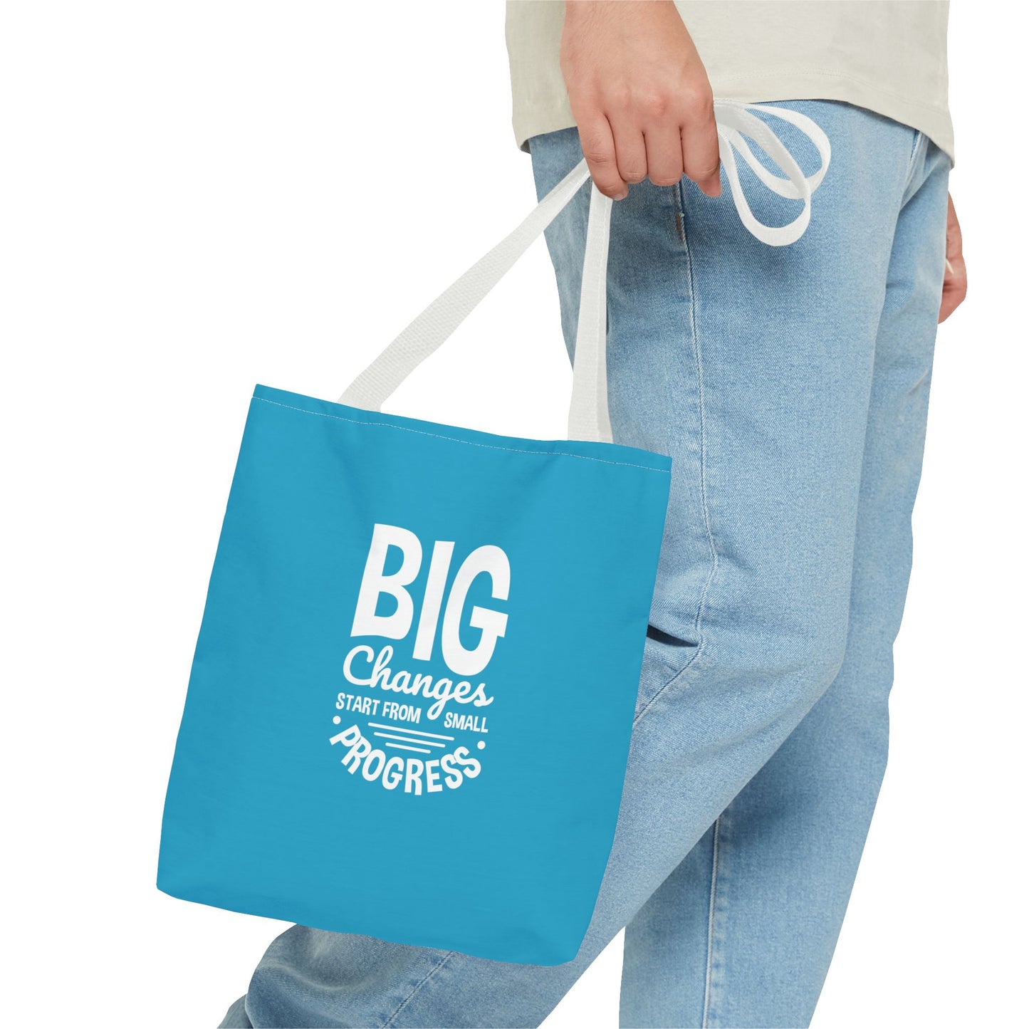 Big Changes Start From Small Progress Tote Bag (AOP)