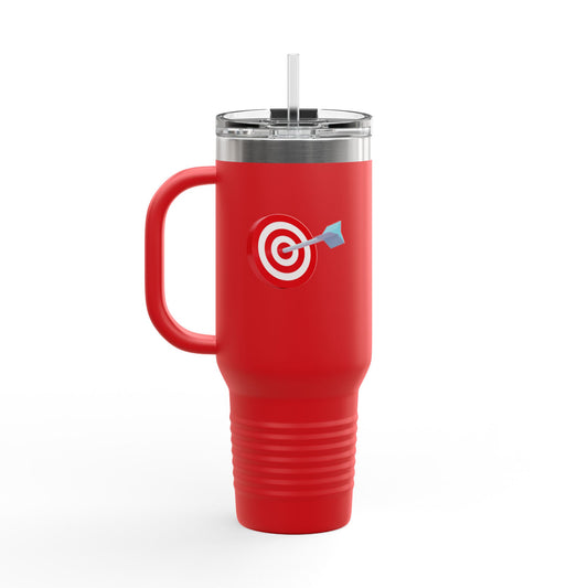 3d Render Arroe Hit The Center Of Target Or Goal Of Success Insulated Travel Mug, 40oz