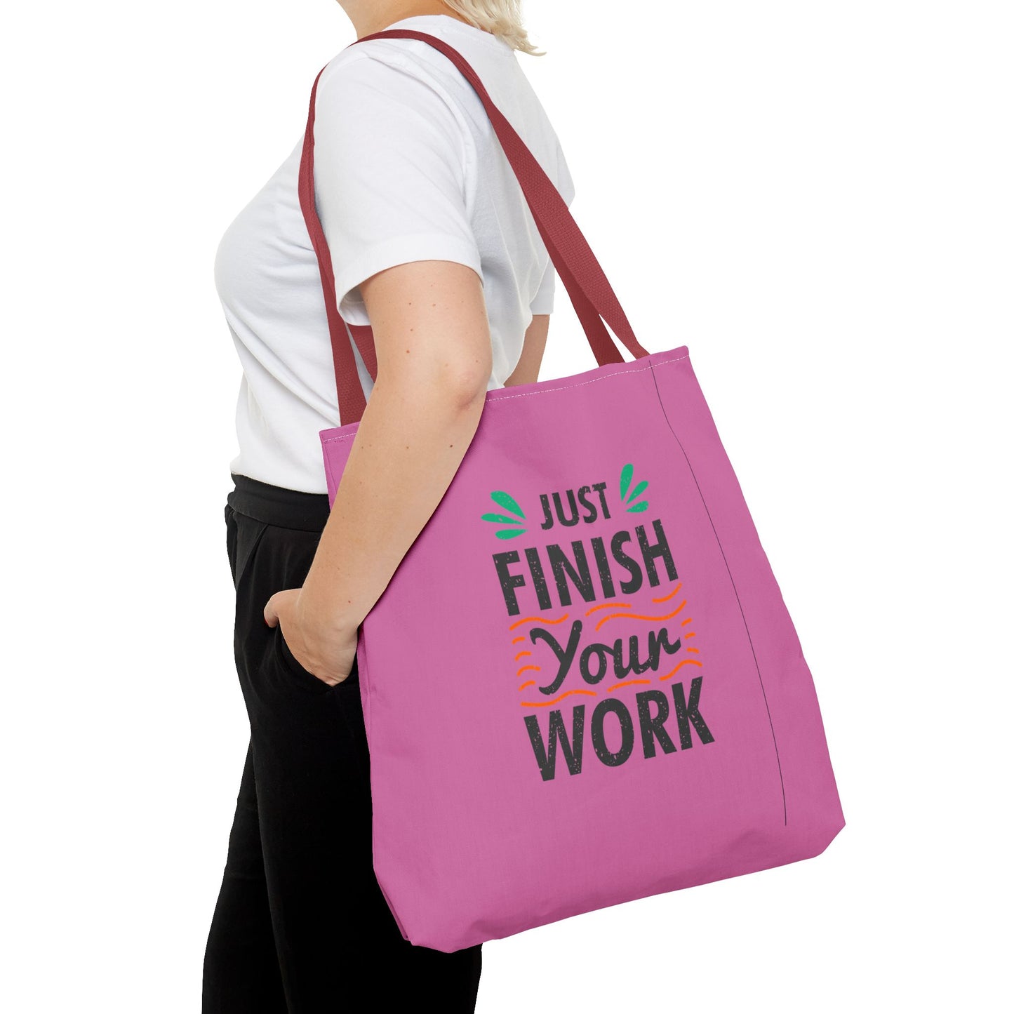 Just Finish Your Work Tote Bag (AOP)