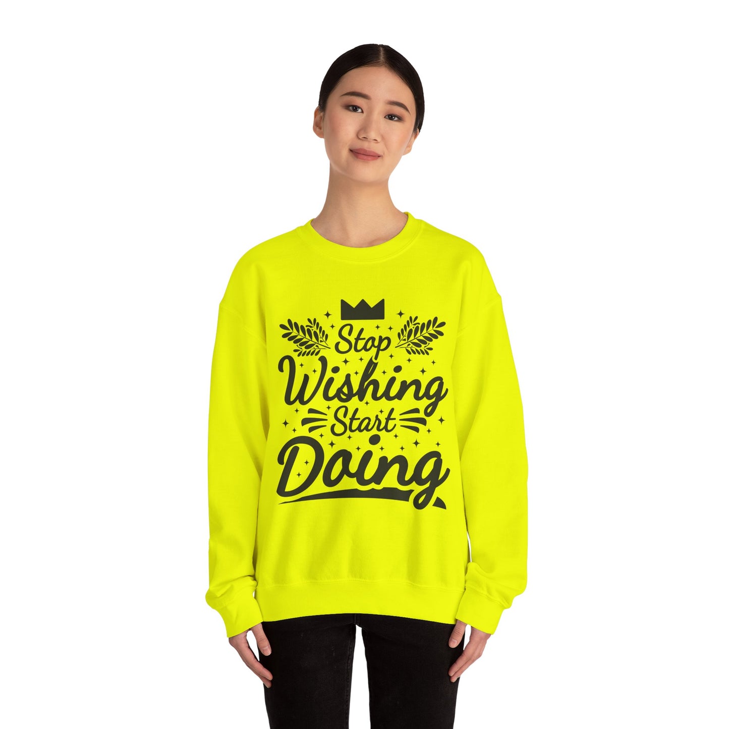 Stop Wishing Start Doing Unisex Heavy Blend™ Crewneck Sweatshirt