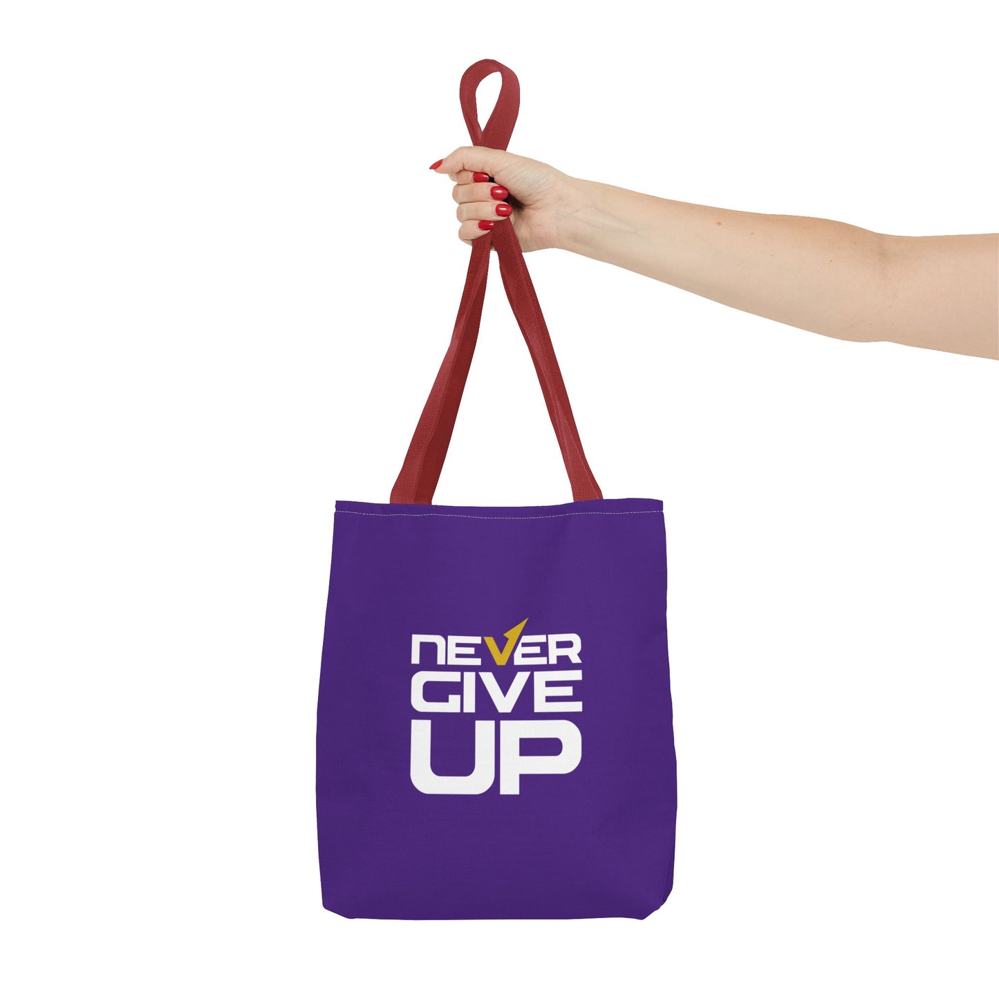 Never Give Up Tote Bag (AOP)