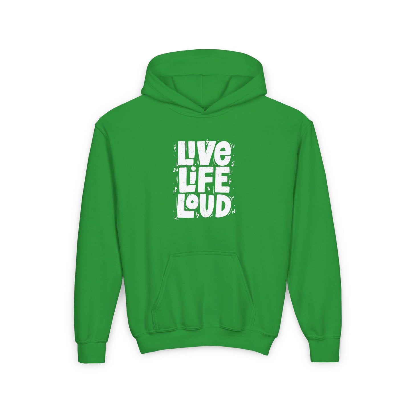 Live Life Loud Youth Heavy Blend Hooded Sweatshirt