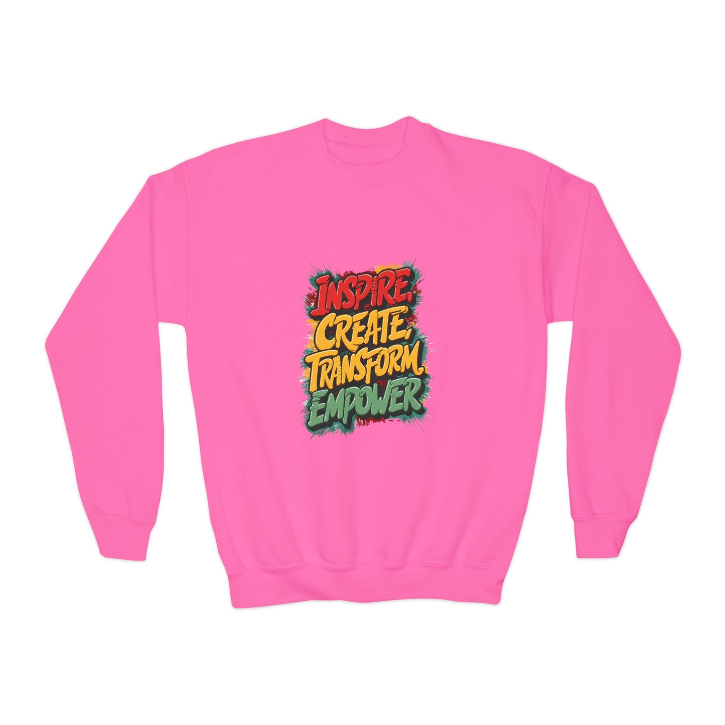 Inspire Create Transform Empower Youth Crewneck Sweatshirt