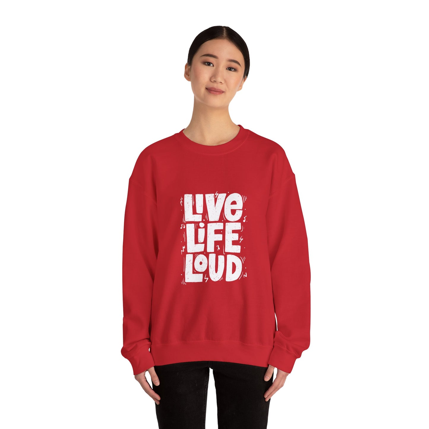 Live Life Loud Unisex Heavy Blend™ Crewneck Sweatshirt