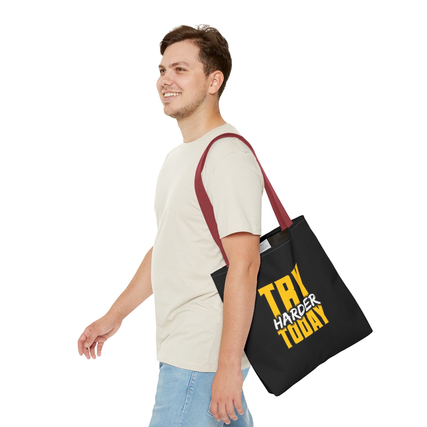 Try Harder Today Tote Bag (AOP)