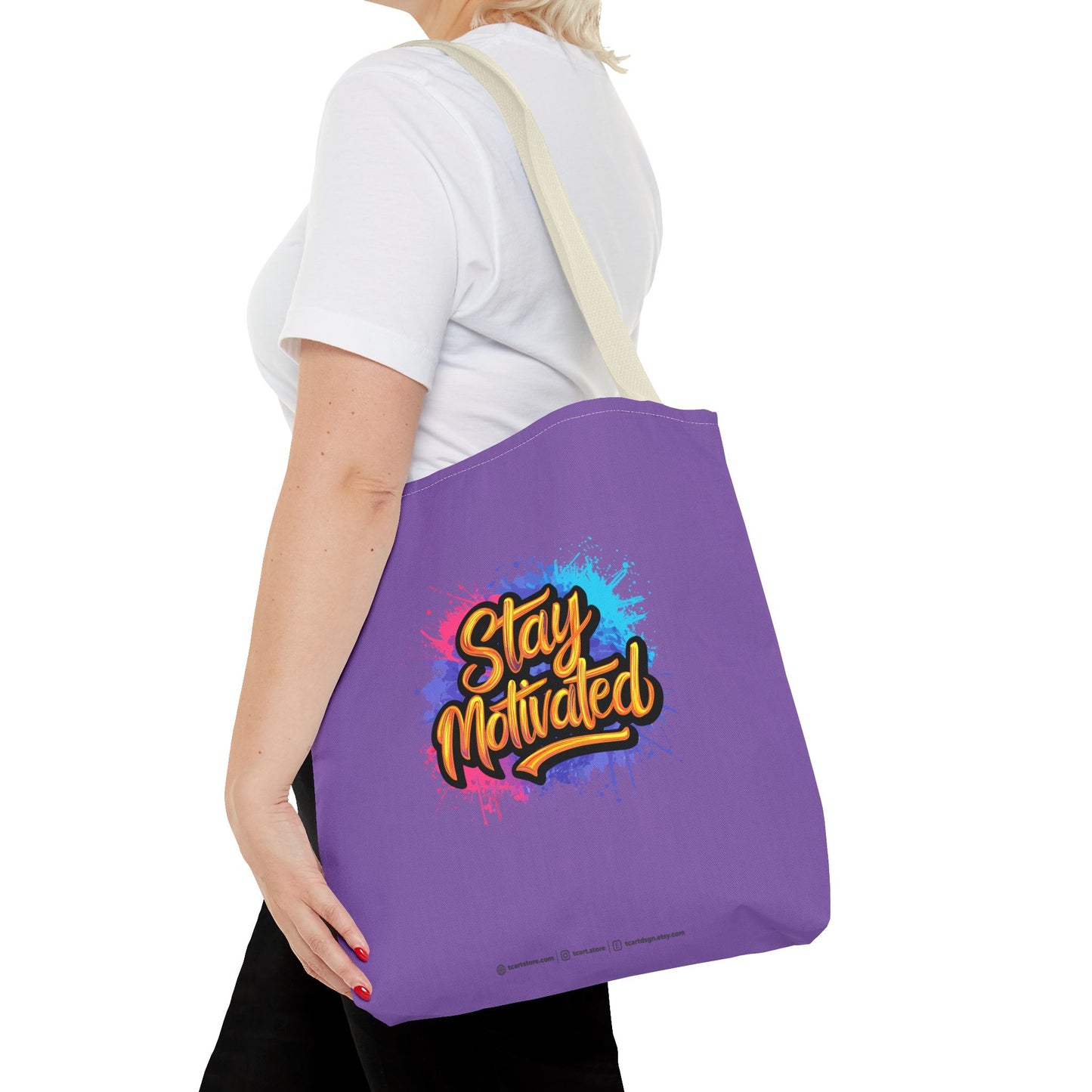 Stay Motivated Tote Bag (AOP)