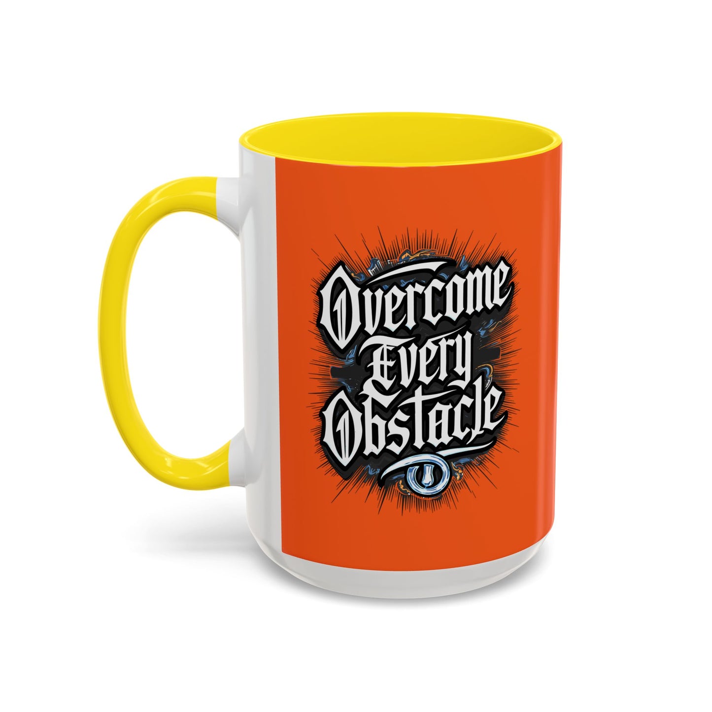 Overcome Every Obstacle Accent Coffee Mug (11, 15oz)