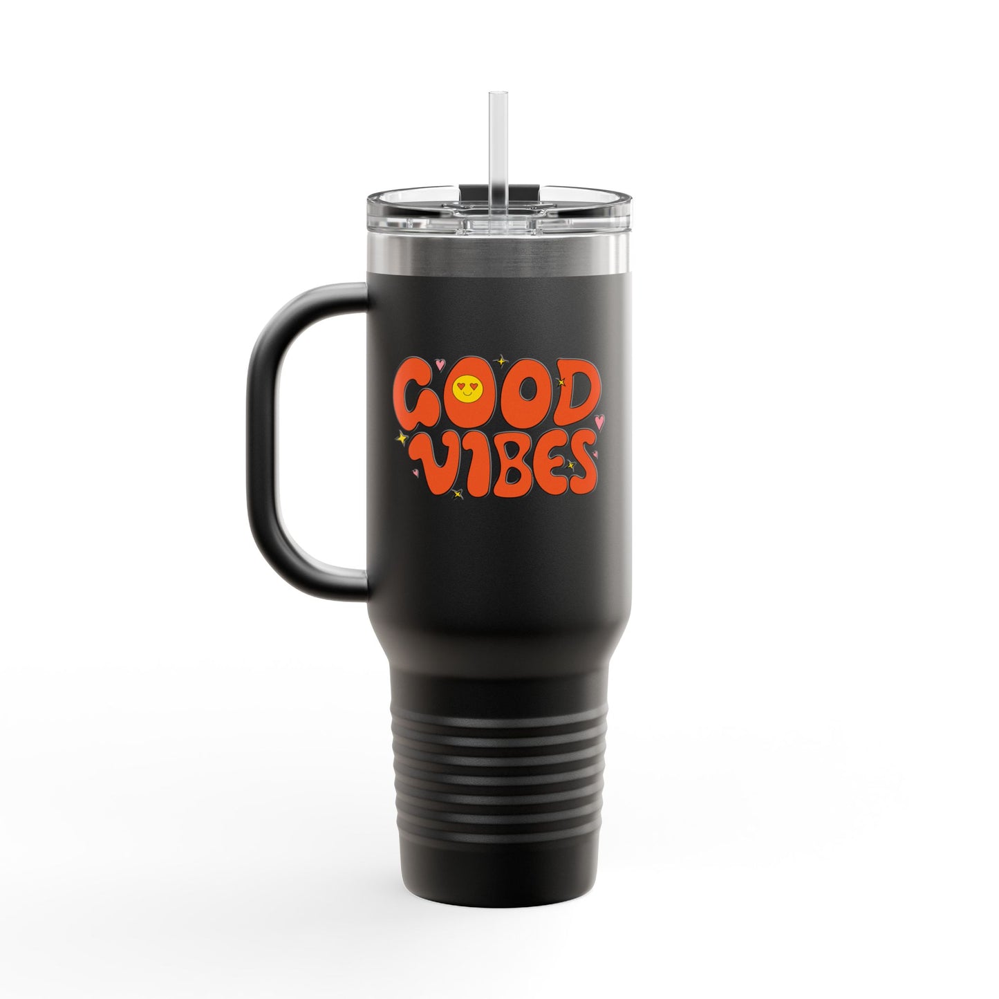 Good Vibes Insulated Travel Mug, 40oz