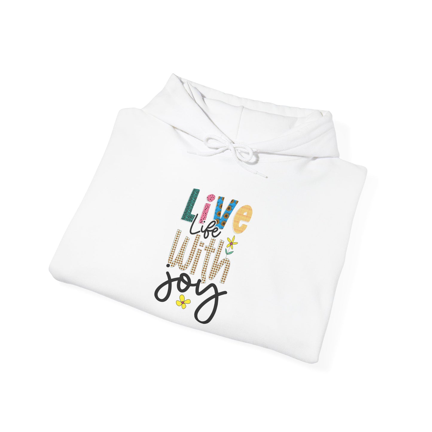 Live Life With Joy Unisex Heavy Blend™ Hooded Sweatshirt