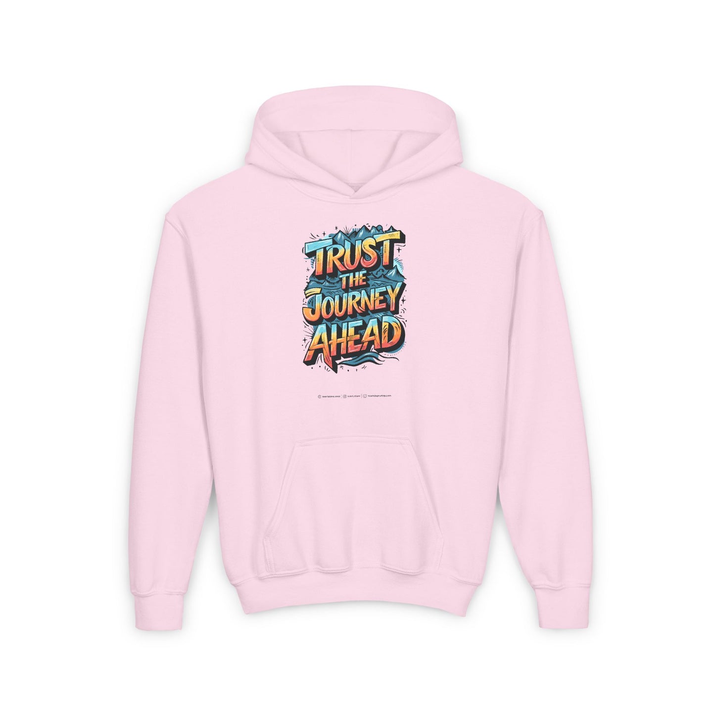 Trust The Journey Ahead Youth Heavy Blend Hooded Sweatshirt