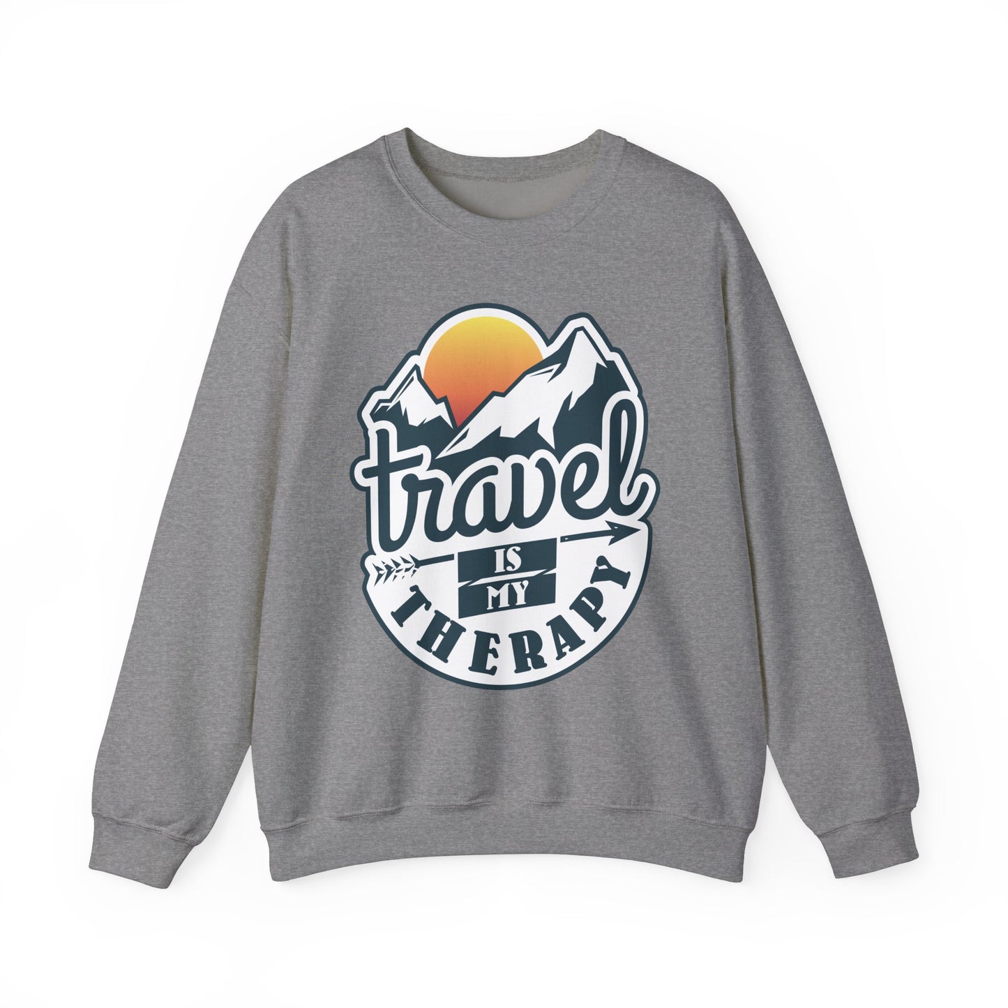 Travel Is My Therapy Unisex Heavy Blend™ Crewneck Sweatshirt