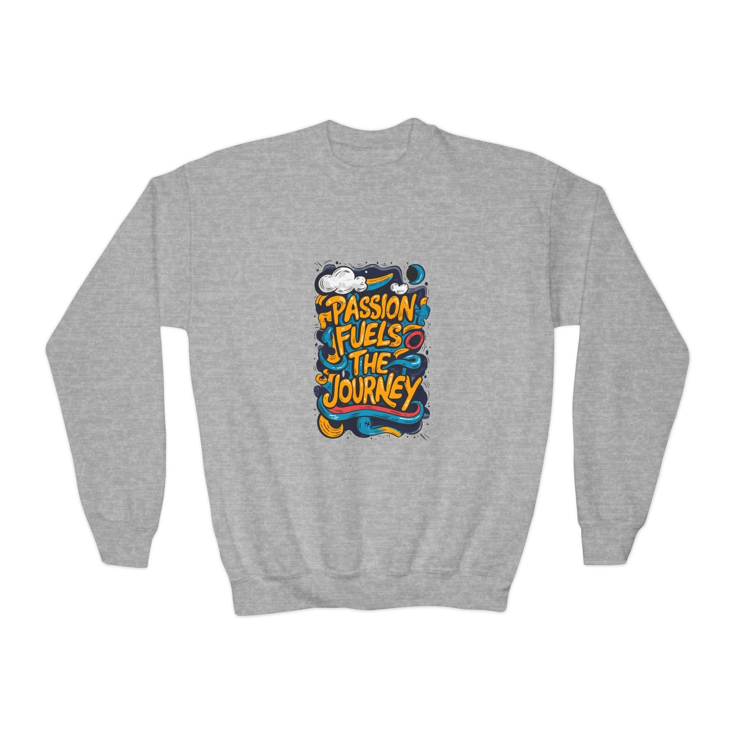 Passion Fuels The Journey Youth Crewneck Sweatshirt