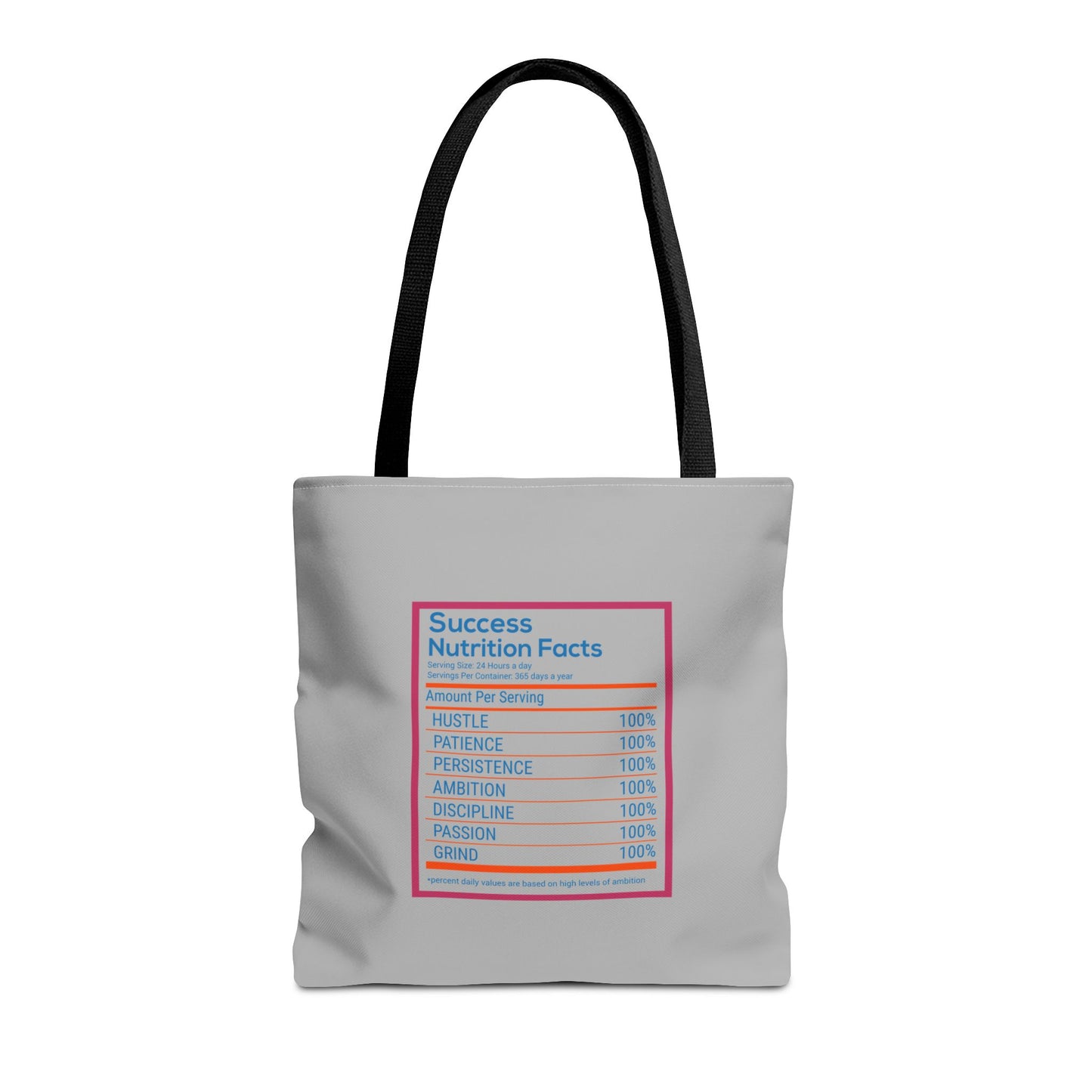 Success Nutrition Facts Tote Bag (AOP)