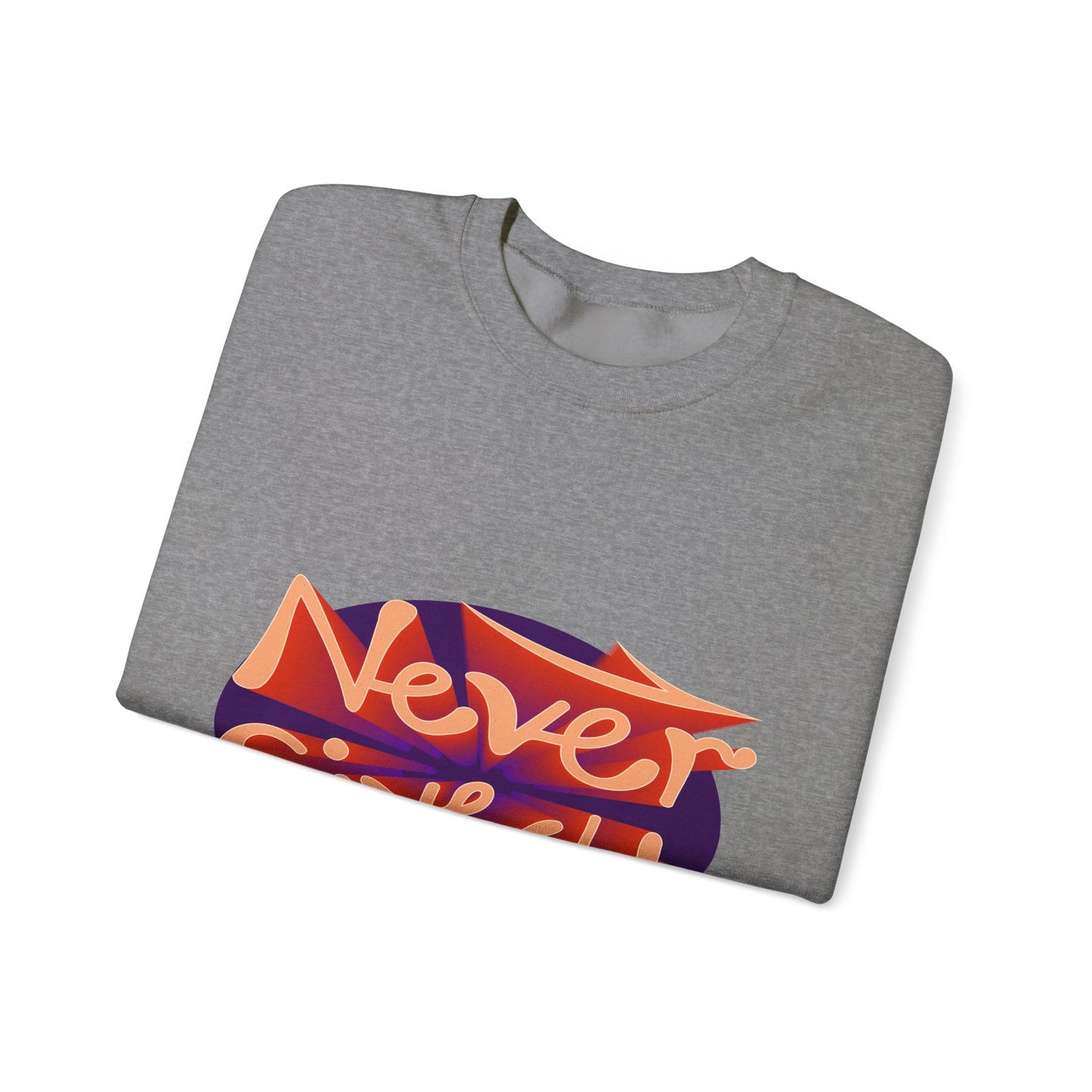 Never Give Up Unisex Heavy Blend™ Crewneck Sweatshirt