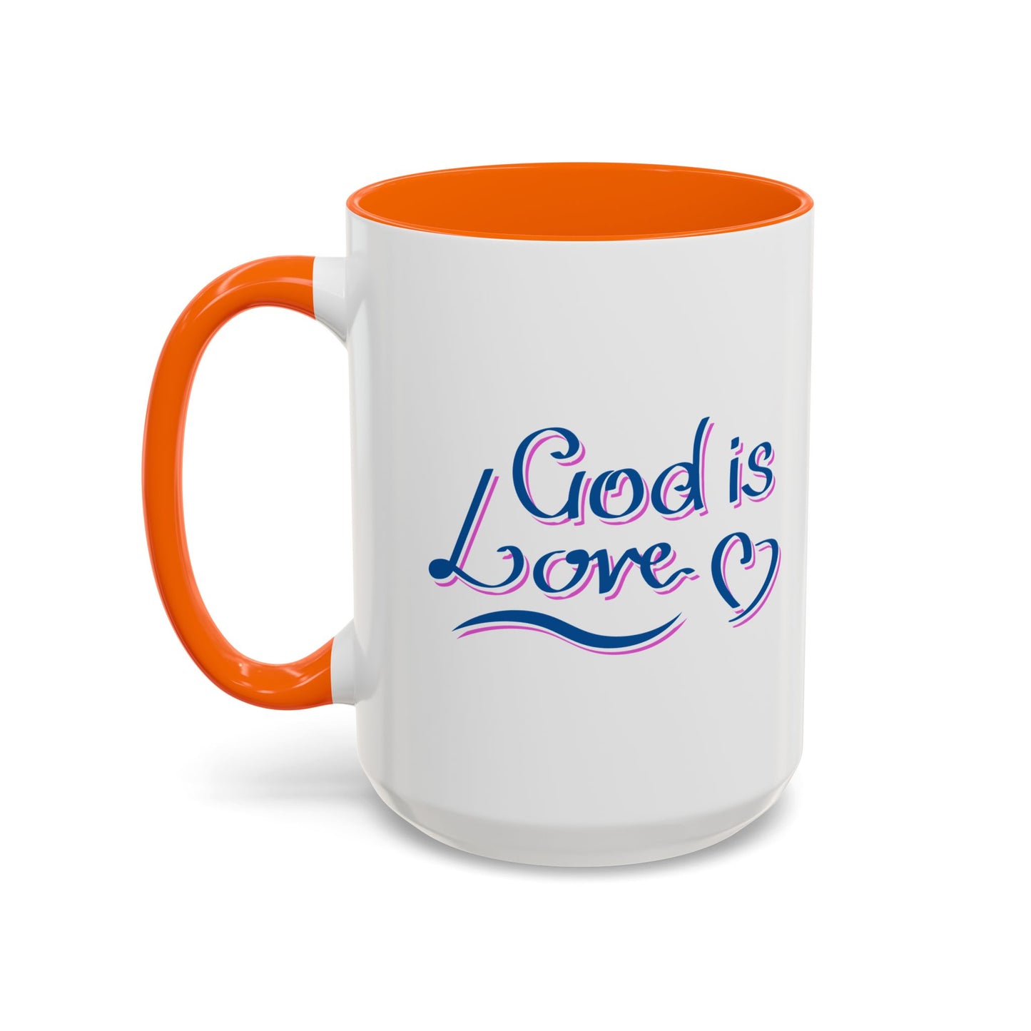 God Is Love Accent Coffee Mug (11, 15oz)