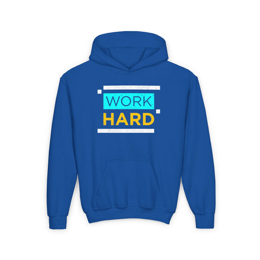 Work Hard Youth Heavy Blend Hooded Sweatshirt