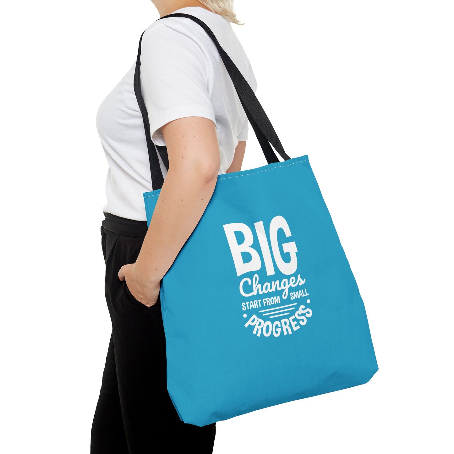Big Changes Start From Small Progress Tote Bag (AOP)