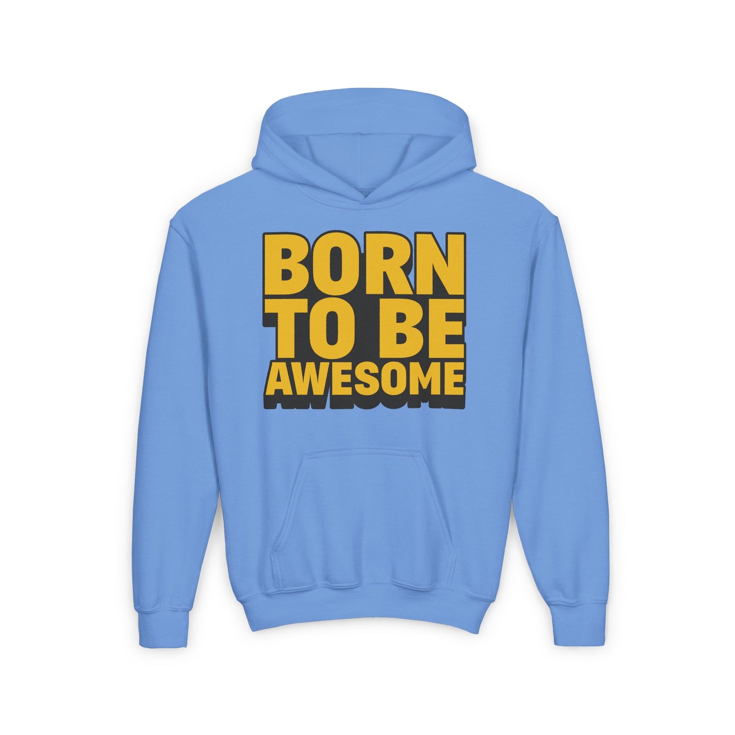 Born To Be Awesome Youth Heavy Blend Hooded Sweatshirt
