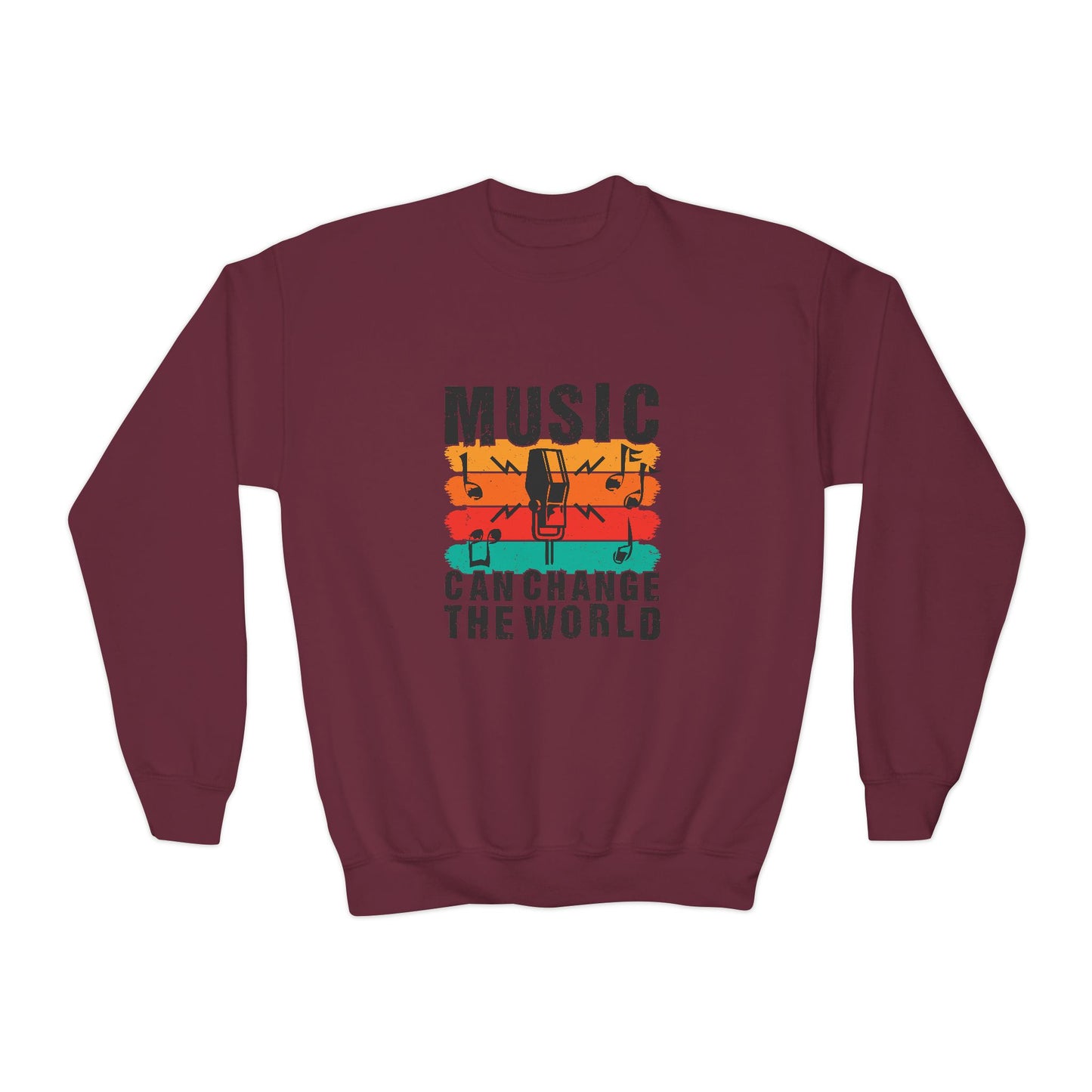 Music Can Change The World Youth Crewneck Sweatshirt