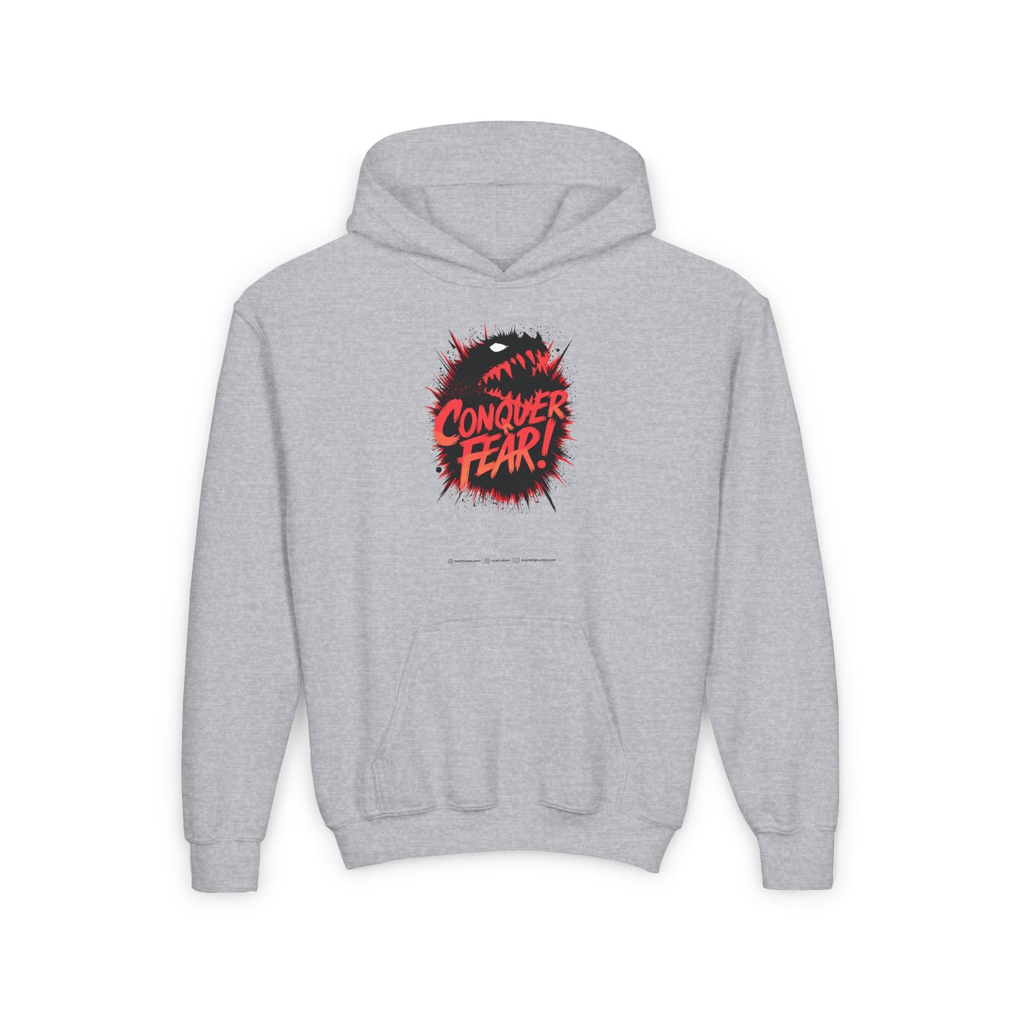 Conquer Fear! Youth Heavy Blend Hooded Sweatshirt