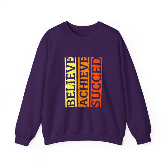 Belive Achieve Succed Unisex Heavy Blend™ Crewneck Sweatshirt