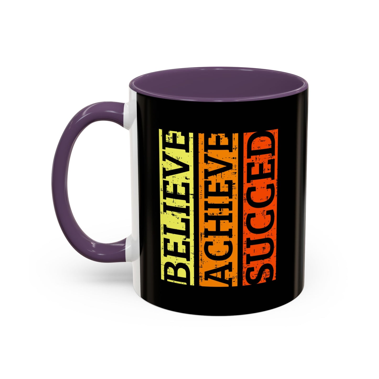 Belive Achieve Succed Accent Coffee Mug (11, 15oz)