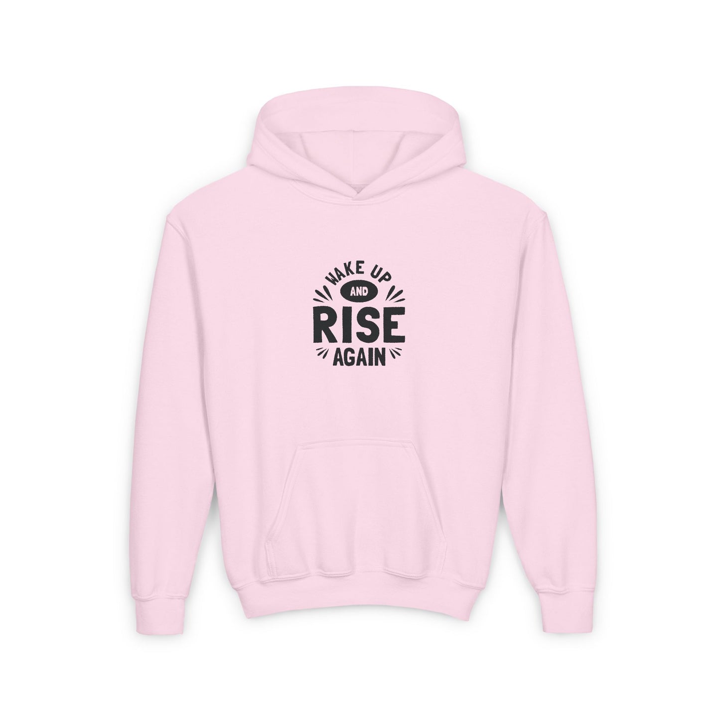 Wake Up And Rise Again Youth Heavy Blend Hooded Sweatshirt