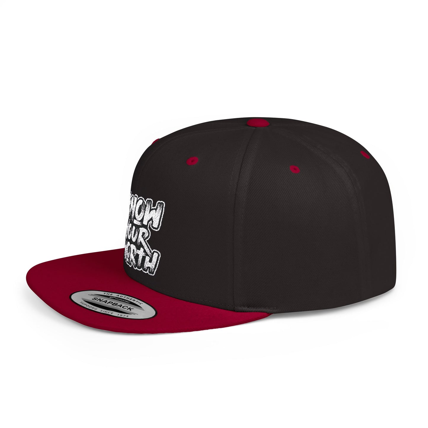 Know Your Worth Flat Bill Snapback
