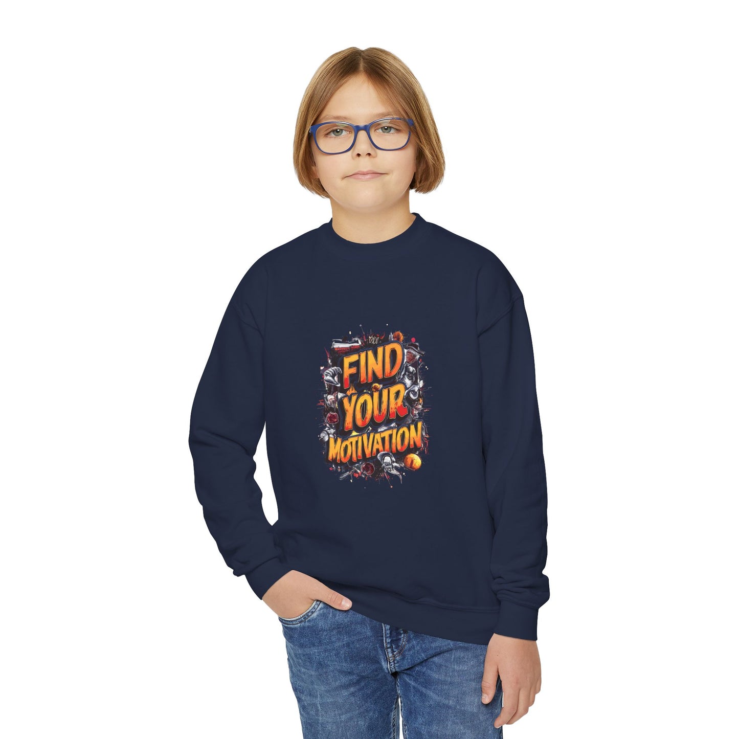 Find Your Motivation Youth Crewneck Sweatshirt