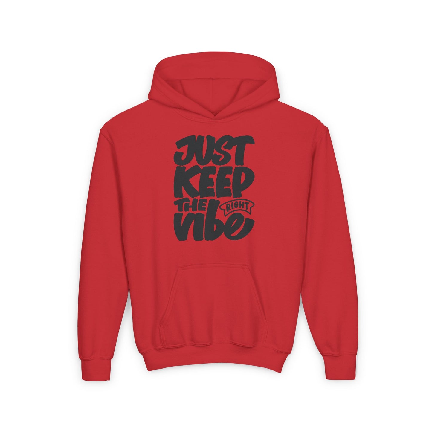 Just Keep The Right Vibe Youth Heavy Blend Hooded Sweatshirt