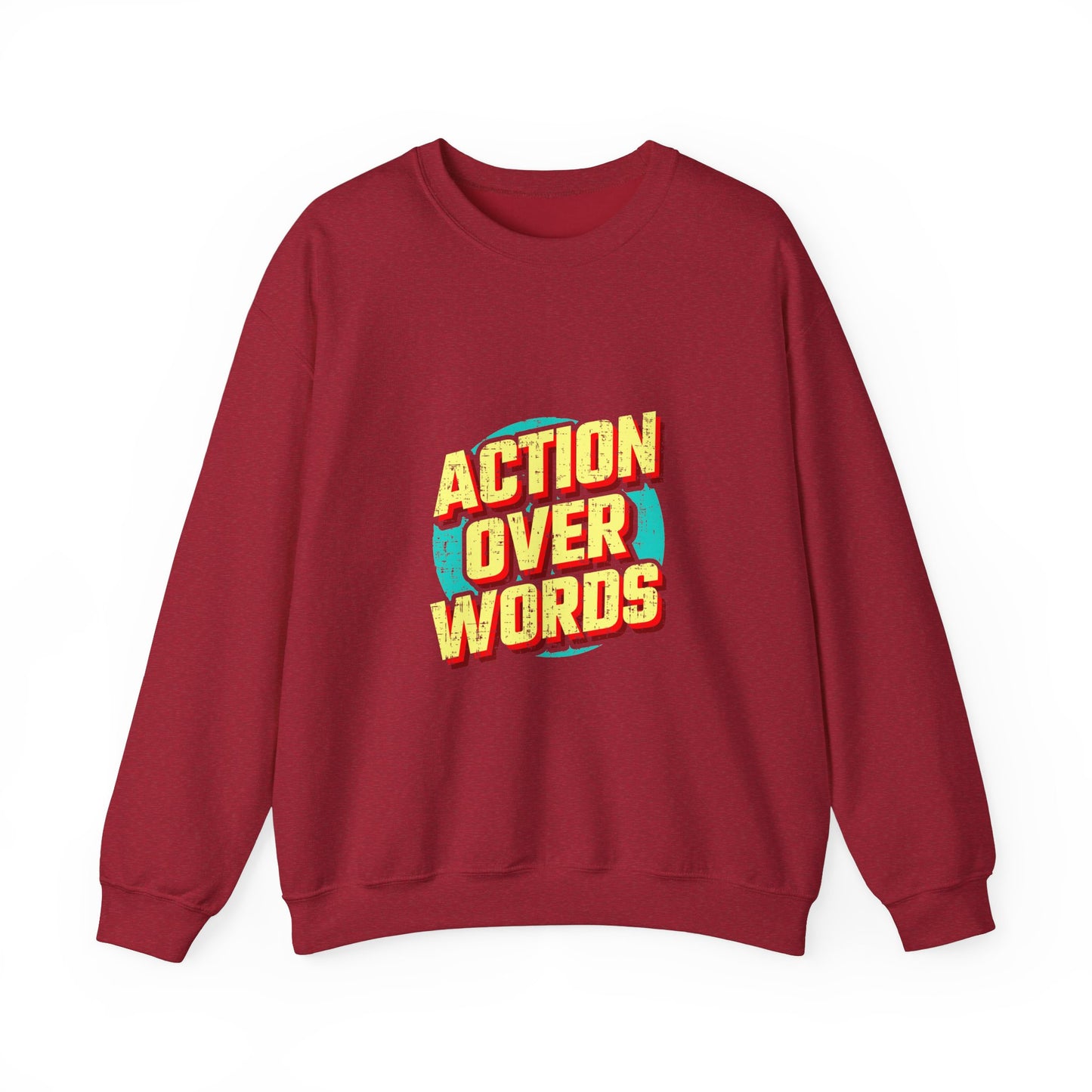 Action Over Words Unisex Heavy Blend™ Crewneck Sweatshirt