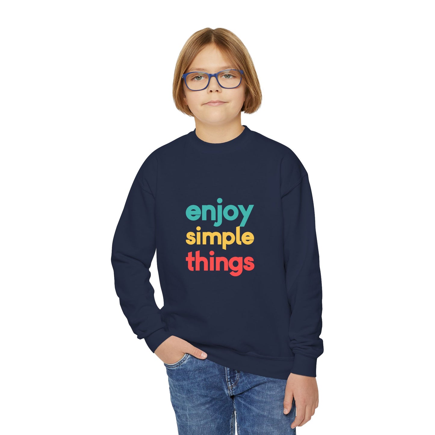 Enjoy Simple Things Youth Crewneck Sweatshirt