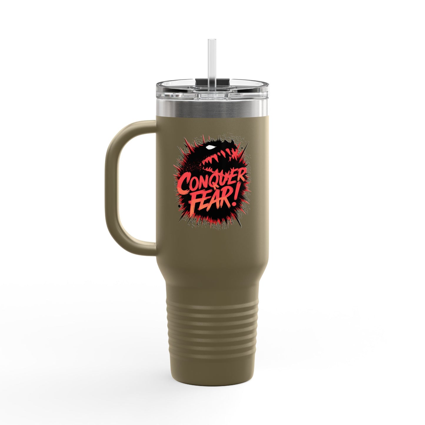 Conquer Fear! Insulated Travel Mug, 40oz